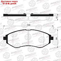 Колодки тормозные дисковые Avantech (противоскрипная пластина в компл.) AV121
