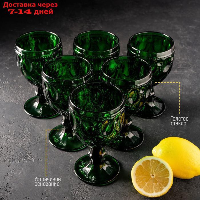 Набор бокалов Magistro "Варьете", 320 мл, 8,5×16 см, 6 шт, цвет зелёный - фото 7 - id-p209290809