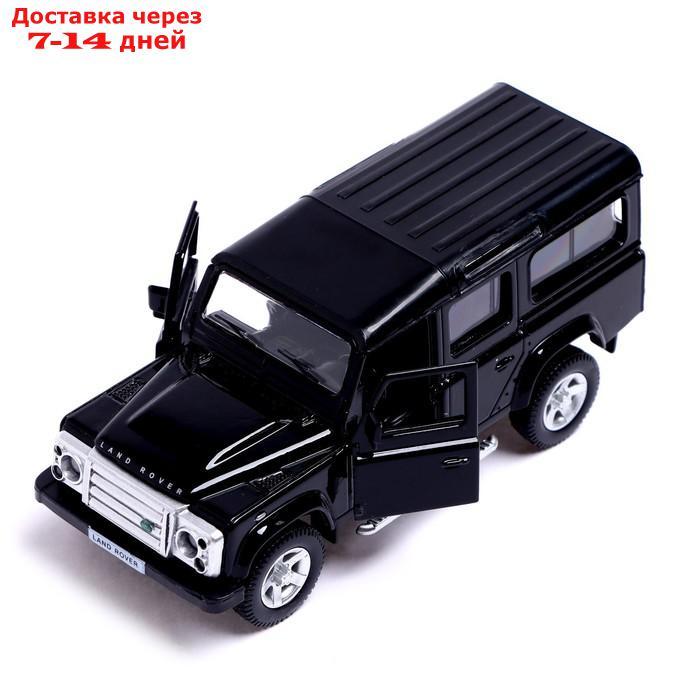 Машина металлическая LAND ROVER DEFENDER, 1:32, открываются двери, инерция, цвет чёрный - фото 3 - id-p209302290