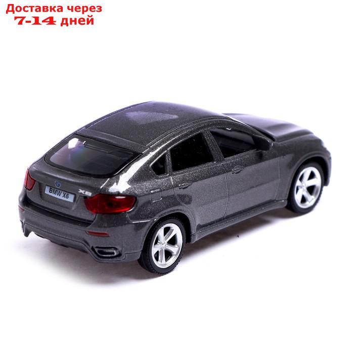 Машина металлическая BMW X6, 1:43, цвет серый - фото 3 - id-p209302291
