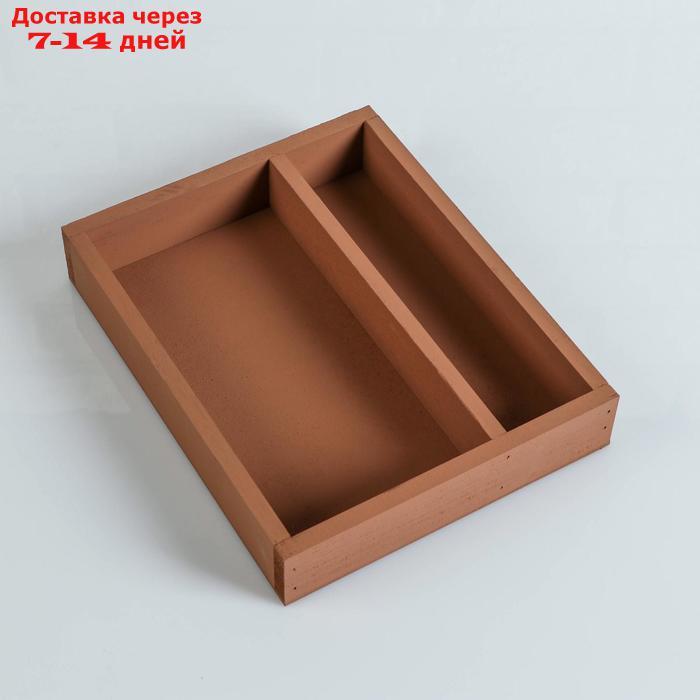 Кашпо деревянное 25.5×20×4.5 см "Макарунас", коричневый Дарим Красиво - фото 6 - id-p209292120