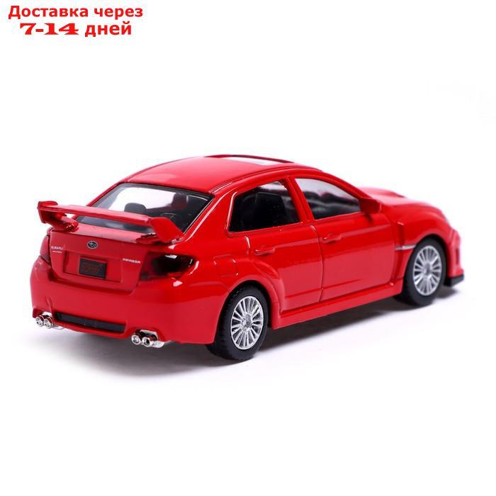 Машина металлическая SUBARU WRX STI, 1:43, цвет красный - фото 3 - id-p209302311