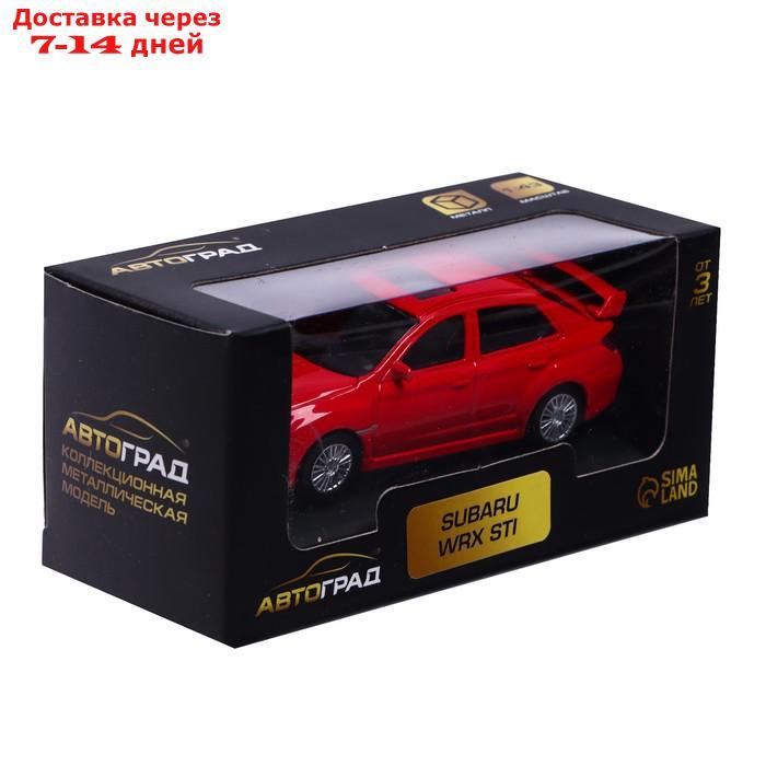 Машина металлическая SUBARU WRX STI, 1:43, цвет красный - фото 4 - id-p209302311