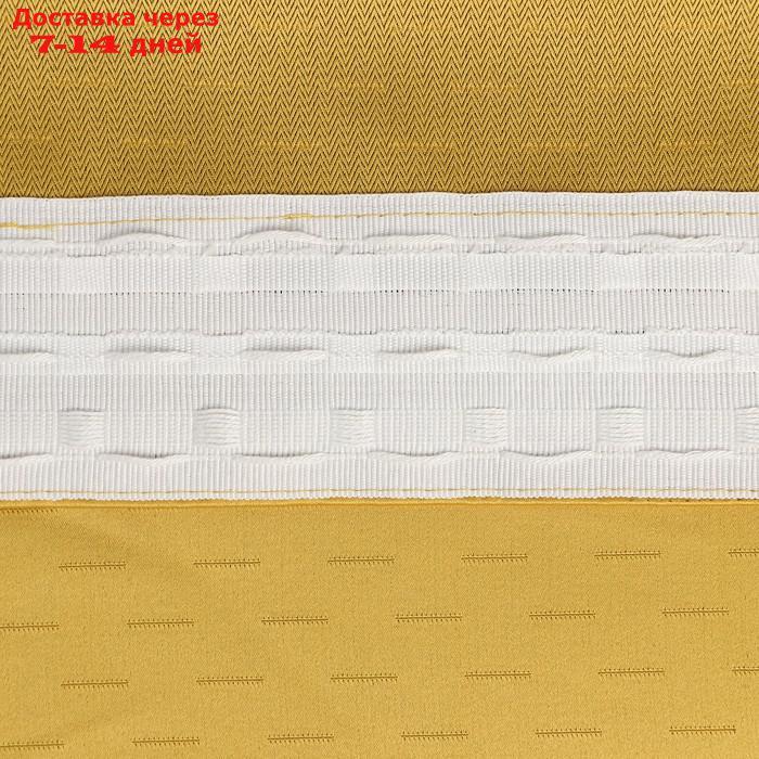 Штора портьерная Этель "Штрихи"цв.желтый,на шторн.ленте 130*300 см,100% п/э - фото 3 - id-p209294399