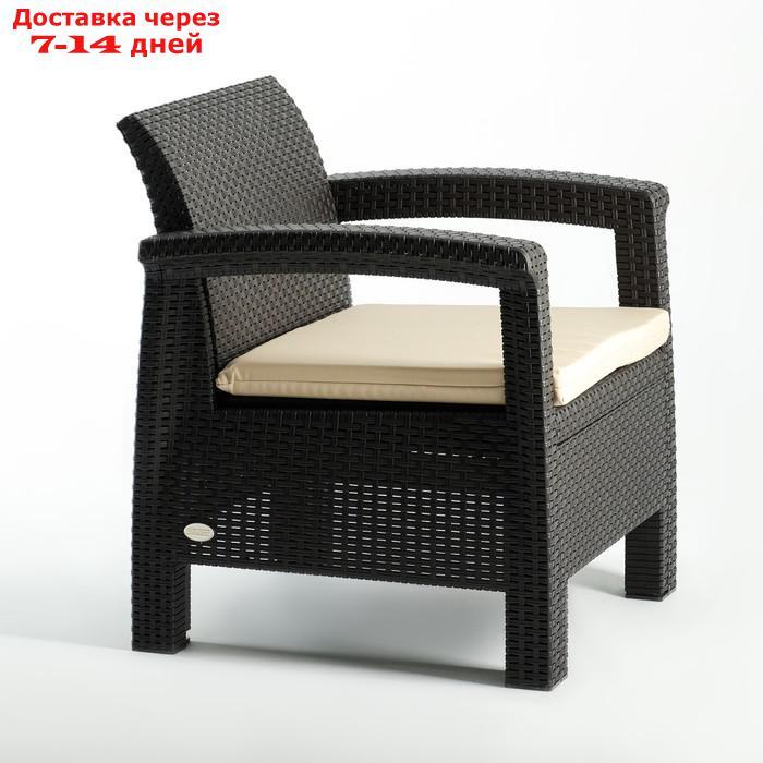 Набор мебели "Калифорния" 3 предмета: 2 кресла, стол, цвет шоколад - фото 9 - id-p209296372