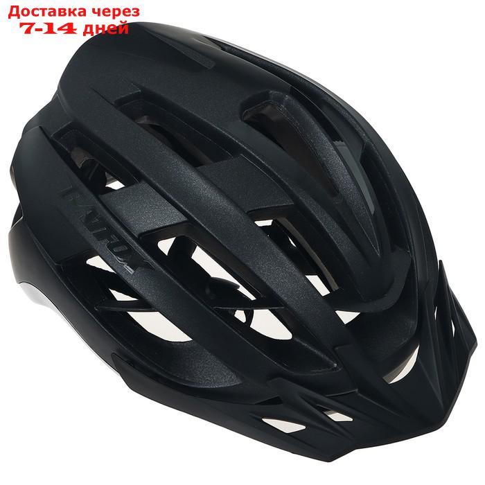 Шлем велосипедиста BATFOX, размер 58-60CM, H588, цвет чёрный - фото 2 - id-p209301306