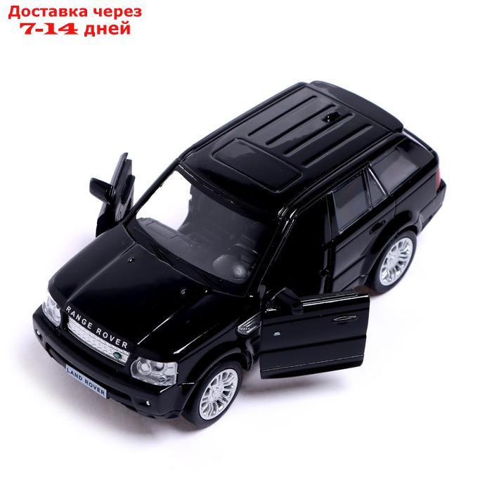 Машина металлическая LAND ROVER RANGE ROVER SPORT,1:32, открываются двери, инерция, цвет чёрный - фото 3 - id-p209302316