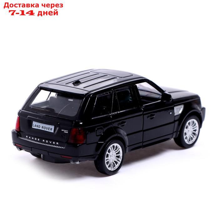 Машина металлическая LAND ROVER RANGE ROVER SPORT,1:32, открываются двери, инерция, цвет чёрный - фото 4 - id-p209302316