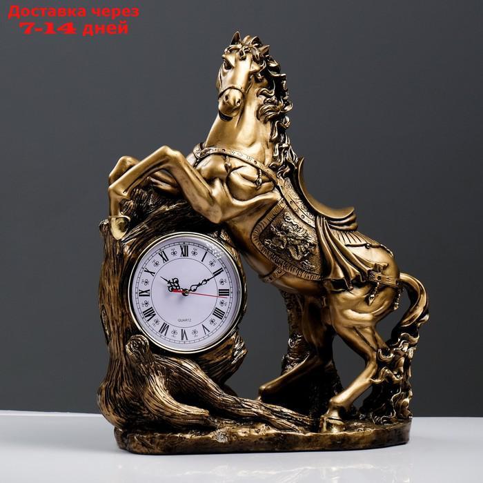 Часы настольные "Конь", цвет золото, 55х48х22 см, микс
