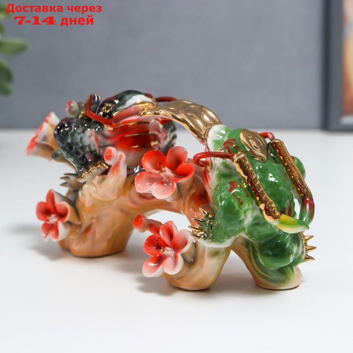 Нэцке керамика "Две жабы на ветке сакуры" 8х6,5х16 см - фото 3 - id-p209304311