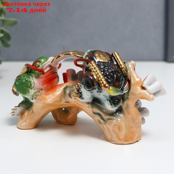 Нэцке керамика "Две жабы на ветке сакуры" 8х6,5х16 см - фото 7 - id-p209304311