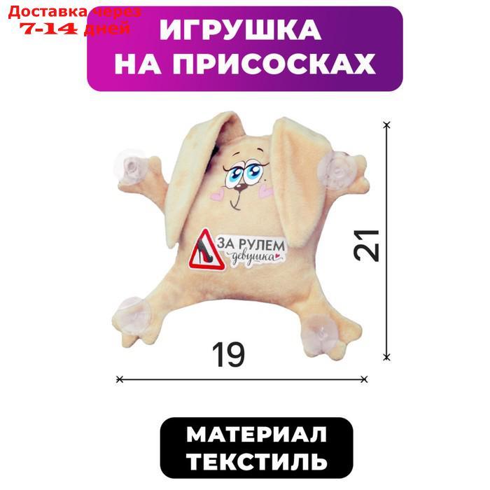 Игрушка для авто "За рулем девушка", зайка, 19 см х 4 см х 21 см - фото 1 - id-p209304391