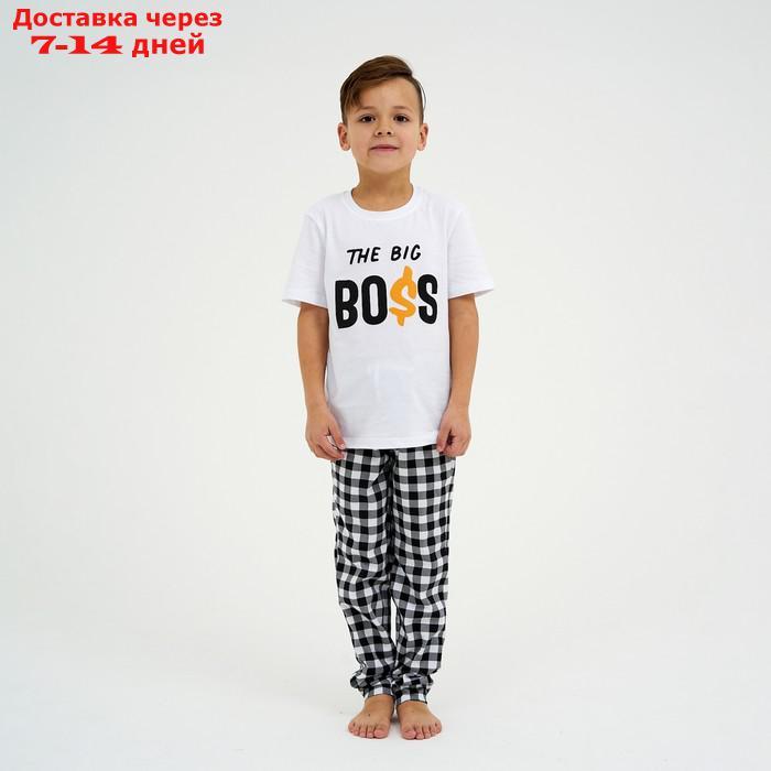 Пижама детская (футболка, брюки) KAFTAN "Boss" р.30 (98-104) - фото 1 - id-p209298444