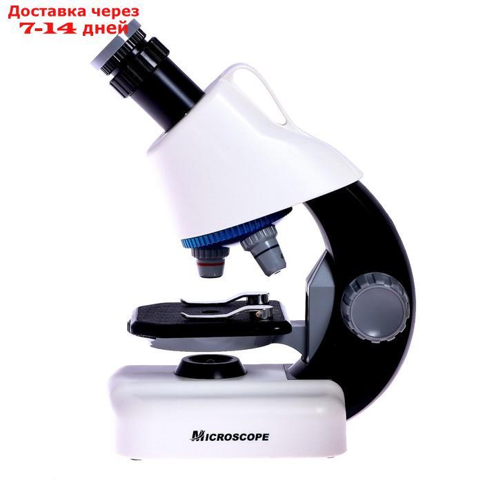 Микроскоп детский "Юный ученый" кратность х100, х400, х1200, подсветка, белый - фото 4 - id-p209294511