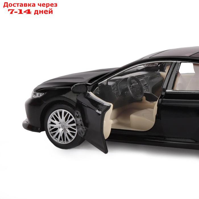 Машина металлическая Toyota Camry, 1:32,инерц, световые и звуковые эффекты, открываются двери, цвет чёрный - фото 5 - id-p209304405