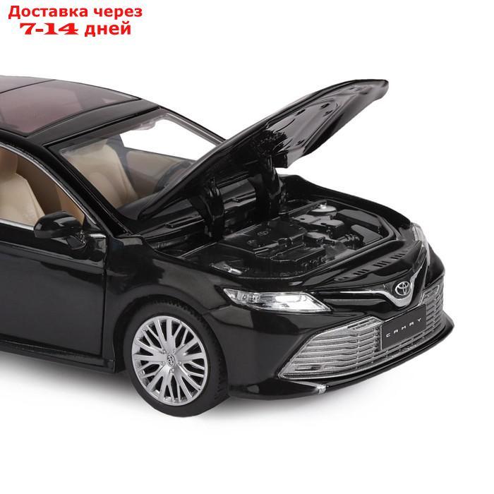 Машина металлическая Toyota Camry, 1:32,инерц, световые и звуковые эффекты, открываются двери, цвет чёрный - фото 6 - id-p209304405