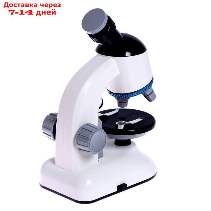 Микроскоп детский "Юный ученый" кратность х100, х400, х1200, подсветка, белый - фото 5 - id-p209294523