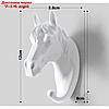 Декор настенный-вешалка "Конь" 12 x 3,8 см, белый, фото 6