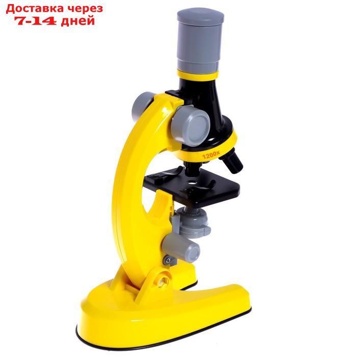 Микроскоп детский "Юный ботаник" кратность х100, х400, х1200, желтый, подсветка - фото 6 - id-p209294543