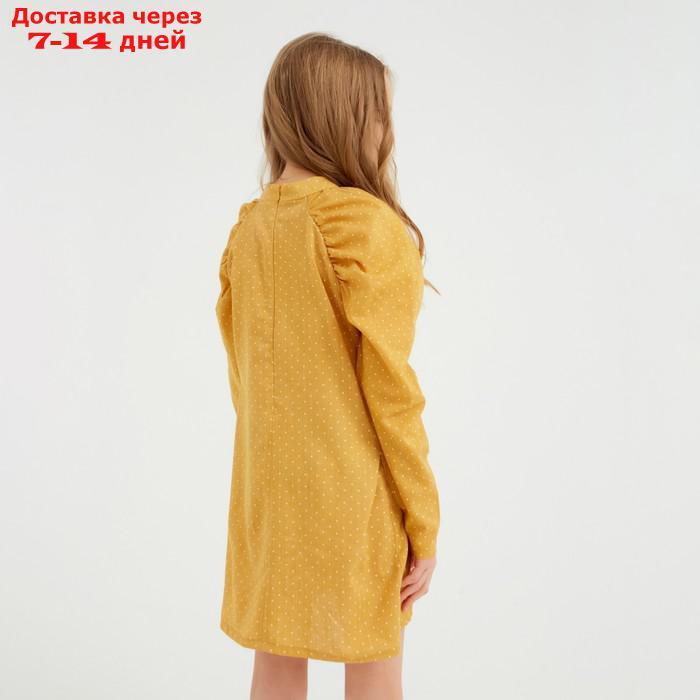 Платье детское MINAKU: Cotton collection цвет горчица, рост 110 - фото 4 - id-p209304448