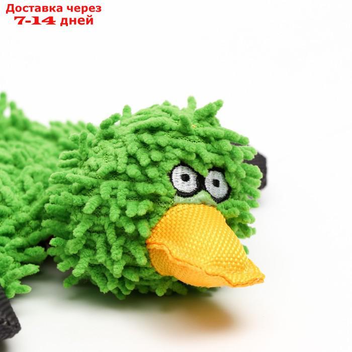 Игрушка текстильная "Косматая утка" , 32 х 19 см, зелёная - фото 4 - id-p209301455