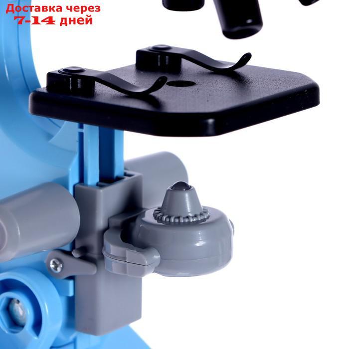 Микроскоп детский "Юный ботаник" кратность х100, х400, х1200, голубой, подсветка - фото 9 - id-p209294549