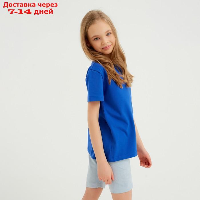 Шорты (велосипедки) детские MINAKU: Casual Collection KIDS цвет голубой, рост 104 - фото 2 - id-p209304451