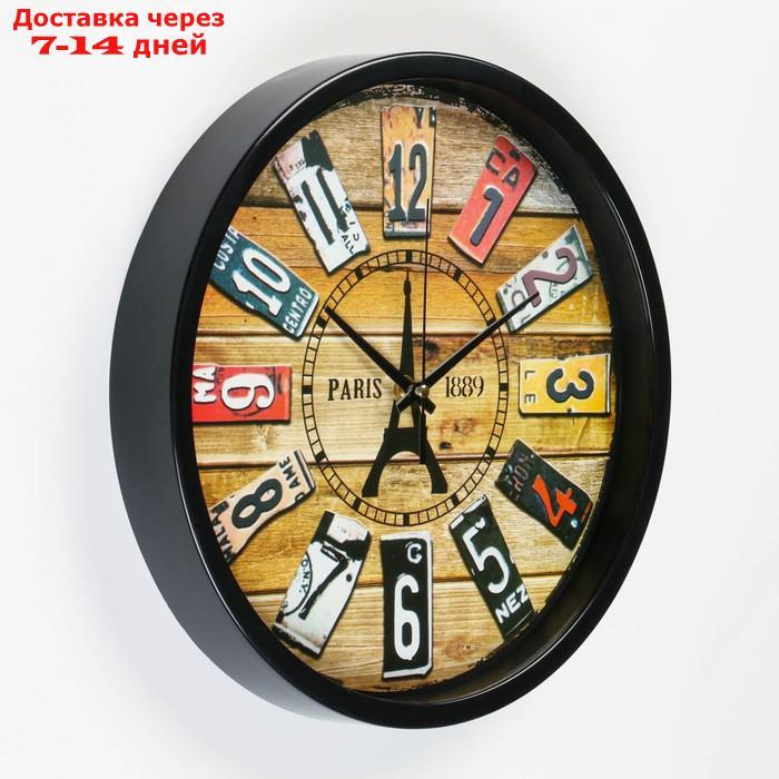 Часы настенные, серия: Интерьер, "Париж", дискретный ход, d=30 см, АА - фото 2 - id-p209302474