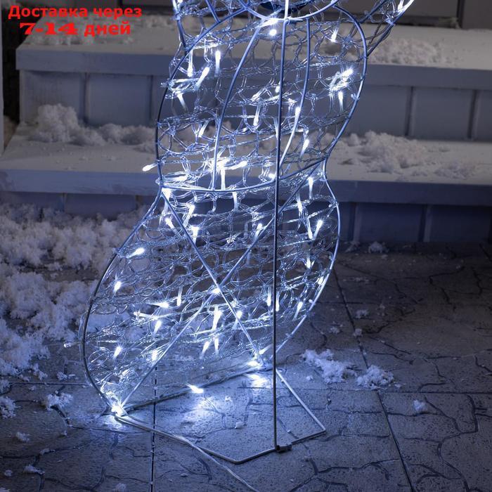 Фигура светодиодная "Радостный снеговик" 90х65 см, 100 LED, 31V, БЕЛЫЙ - фото 4 - id-p209292310