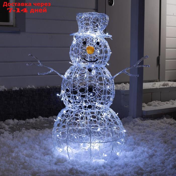 Фигура светодиодная "Снеговик" 90 см, 120 LED, мерцает, 31V, БЕЛЫЙ - фото 1 - id-p209292311