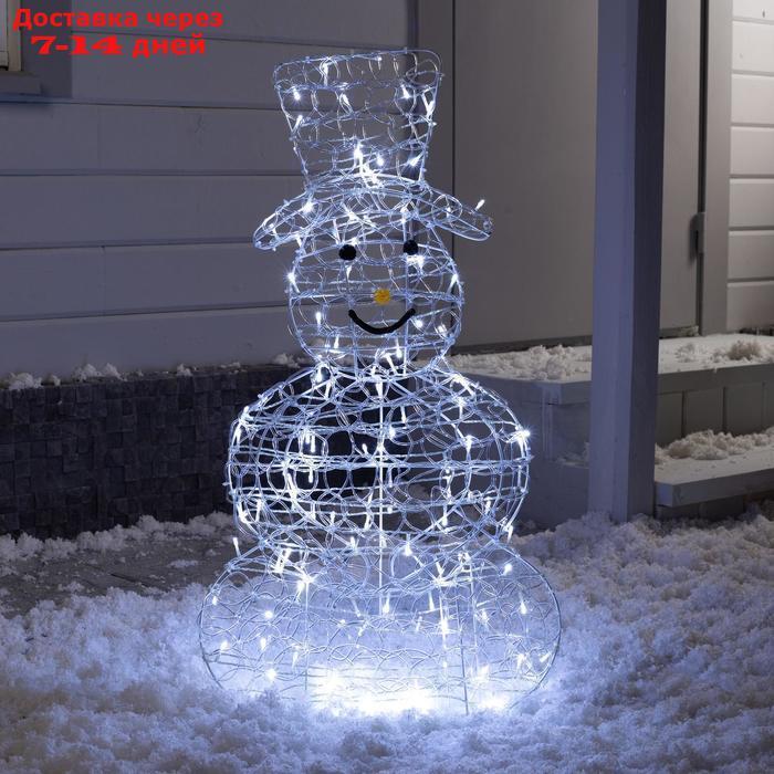 Фигура светодиодная "Снеговичок" 88х47 см, 100 LED, 31V, БЕЛЫЙ - фото 1 - id-p209292313