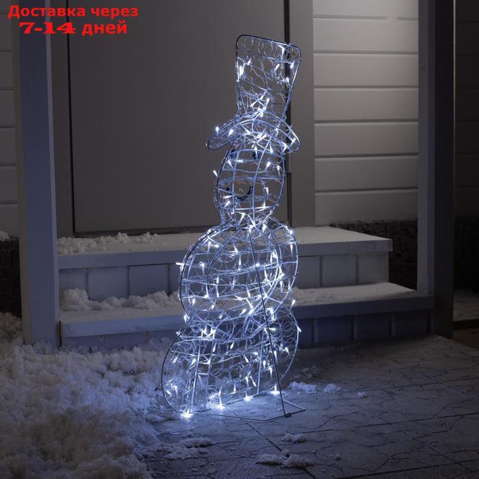 Фигура светодиодная "Снеговичок" 88х47 см, 100 LED, 31V, БЕЛЫЙ - фото 4 - id-p209292313