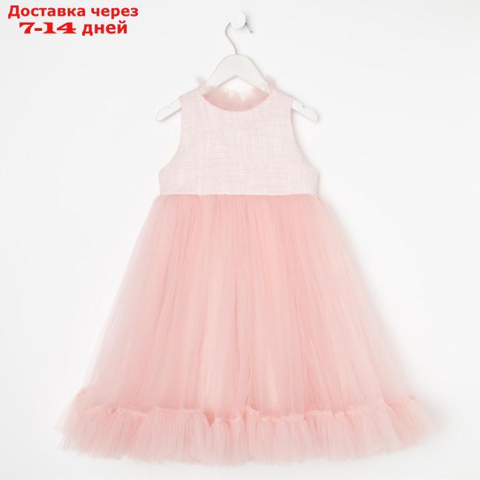 Платье нарядное детское, цвет розовый, рост 122 см - фото 6 - id-p209291283