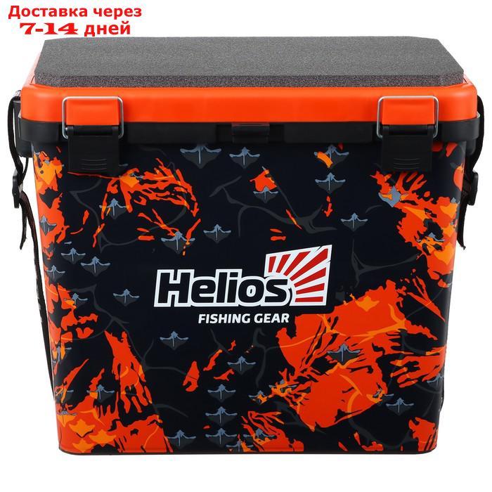 Ящик рыболовный зимний SHARK односекционный оранжевый (HS-IB-19-SHO-1) Helios - фото 3 - id-p209300505