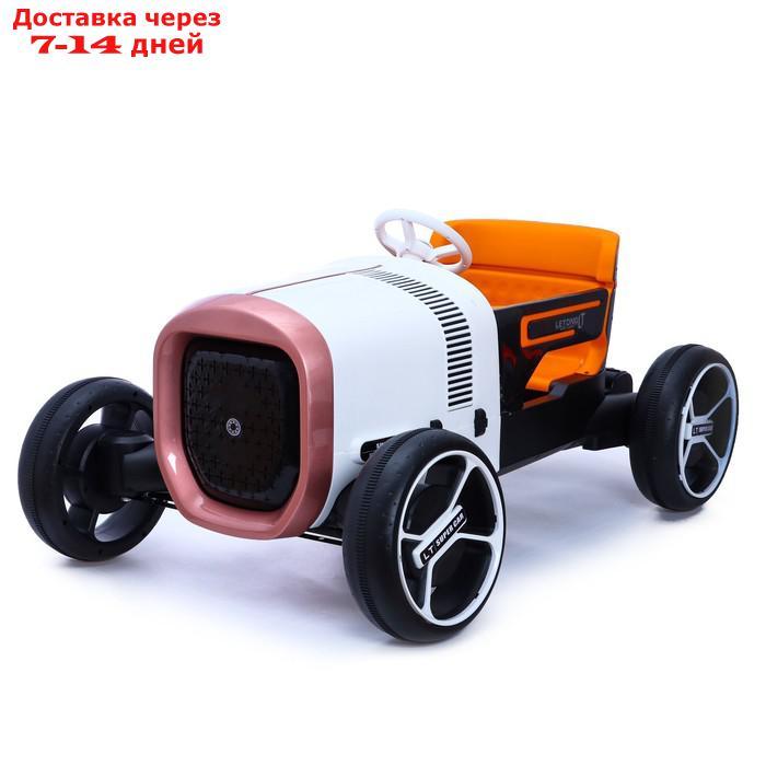 Электромобиль "Ретро", 2 мотора, цвет оранжевый - фото 1 - id-p209296550