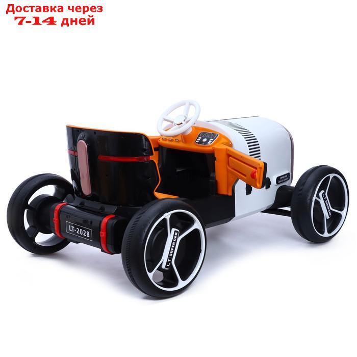 Электромобиль "Ретро", 2 мотора, цвет оранжевый - фото 4 - id-p209296550