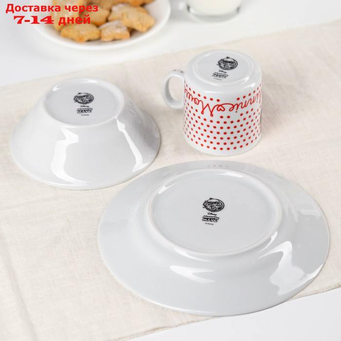 Набор посуды "Минни", 4 предмета: тарелка Ø 16,5 см, миска Ø 14 см, кружка 250 мл, коврик в подарочной - фото 6 - id-p209300523