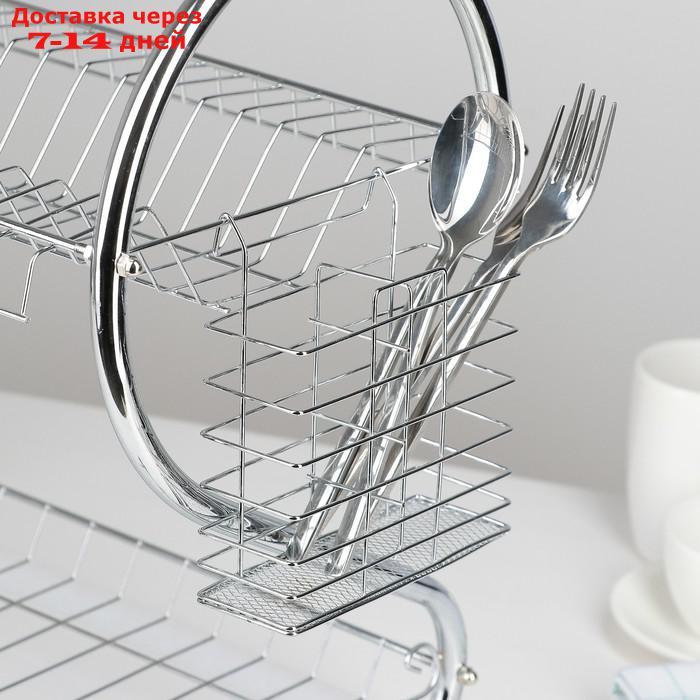 Сушилка для посуды Доляна "Стойка", S-образная, 40×23,5×34 см - фото 7 - id-p209289591