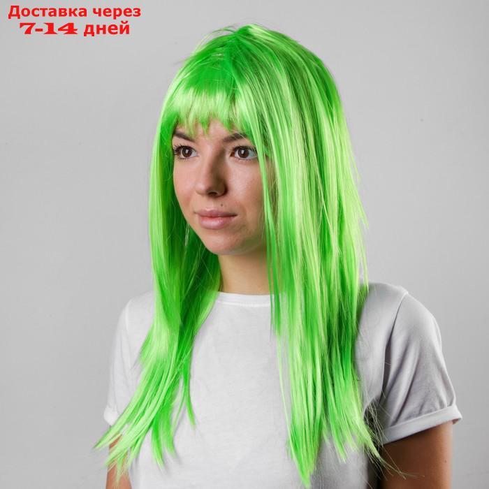 Карнавальный парик "Красотка", цвет зелёный - фото 1 - id-p209297592