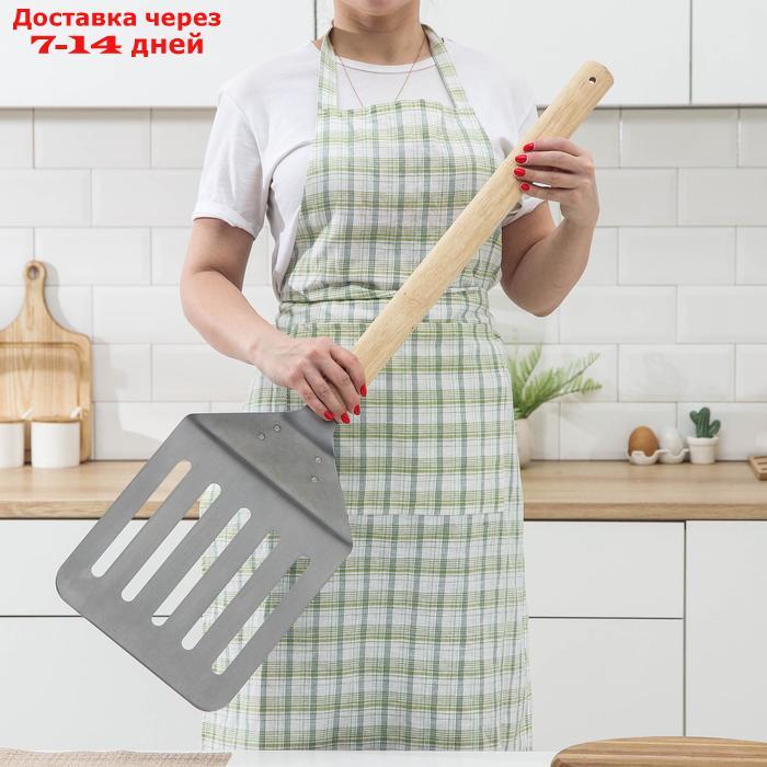 Лопата с прорезями для пиццы и коржей, 84×24×4,5 см - фото 1 - id-p209298622