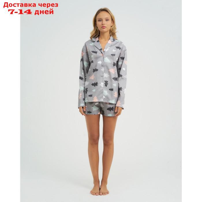 Пижама (рубашка, шорты) женская KAFTAN "Елки", р. 48-50 - фото 3 - id-p209292481