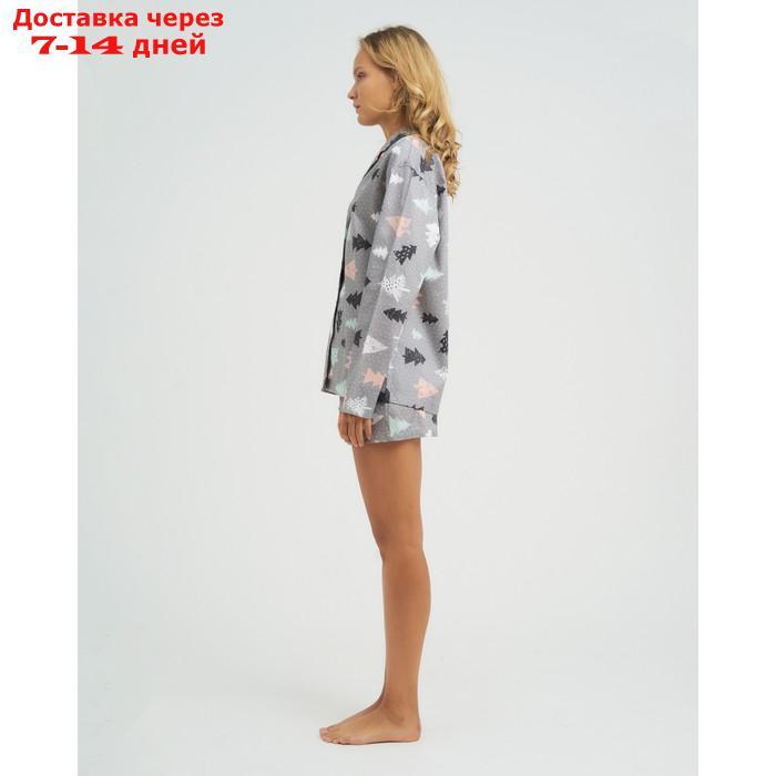 Пижама (рубашка, шорты) женская KAFTAN "Елки", р. 48-50 - фото 4 - id-p209292481