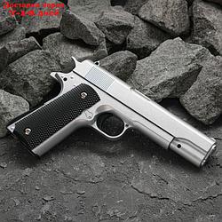 Пистолет пружинный Galaxy Colt 1911 G.13 серебристый, клб 6 мм