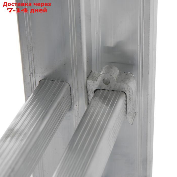 Лестница TUNDRA, двухсекционная, алюминиевая, 7 ступеней - фото 2 - id-p209301663