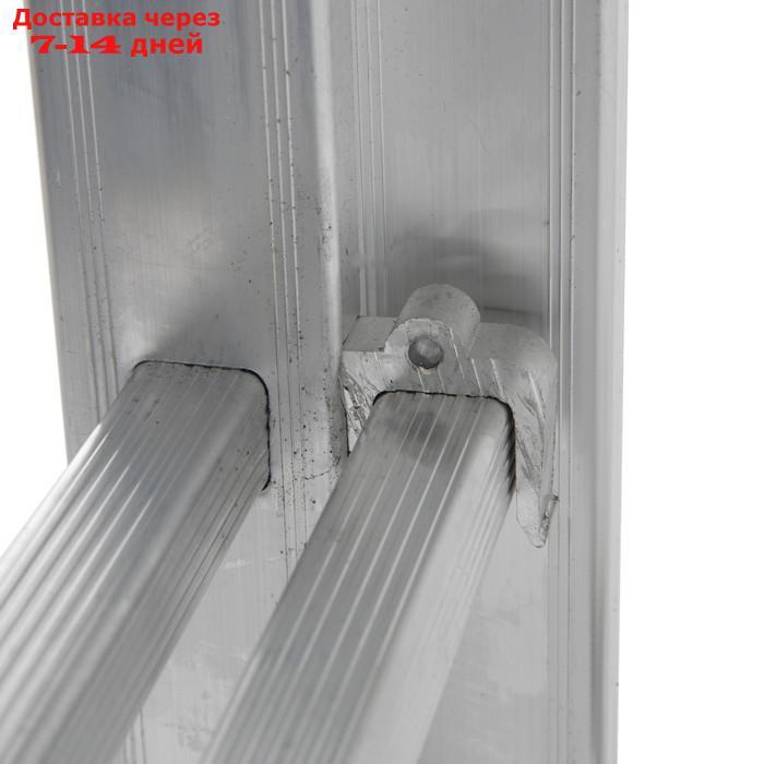Лестница TUNDRA, двухсекционная, алюминиевая, 8 ступеней - фото 2 - id-p209301695