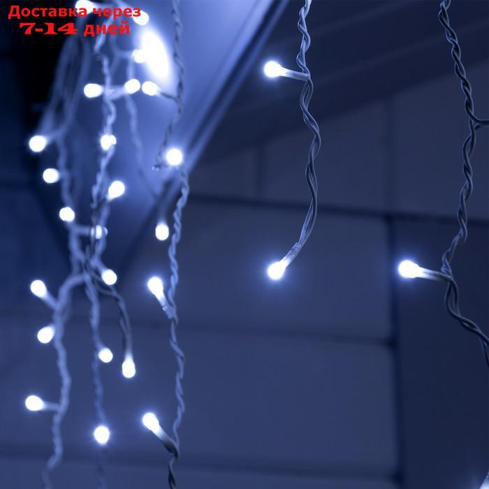 Гирлянда "Бахрома" 3 х 0.6 м , IP44, УМС, белая нить, 160 SMD-LED, свечение белое, 220 В - фото 3 - id-p209296757