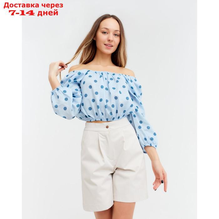 Топ женский MINAKU: Cotton collection цвет голубой, р-р 48 - фото 4 - id-p209303682