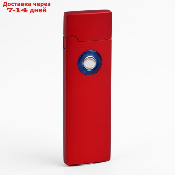 Зажигалка электронная в подарочной коробке, USB, спираль, красная, 2.5х8 см - фото 1 - id-p209291620