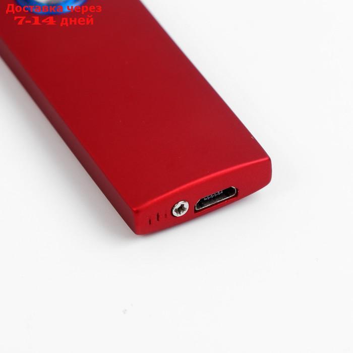 Зажигалка электронная в подарочной коробке, USB, спираль, красная, 2.5х8 см - фото 4 - id-p209291620