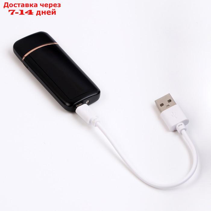 Зажигалка электронная, спиральная, "Мужик", чёрная, 3х7.3 см. USB - фото 3 - id-p209291625